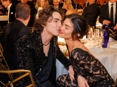 Kylie Jenner and Timothée Chalamet at Golden Globes