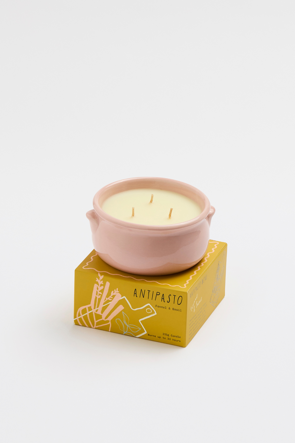 Dusk fennel and basil ceramic candle 